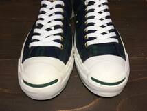 ★Converse コンバース JACK PURCELL ジャック パーセル タータン チェック 緑 グリーン 9.0インチ 27.5cm Used 検 オールスター_画像4