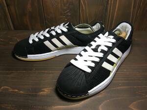 ★adidas アディダス SUPERSTAR スーパースター ナイロン メッシュ 黒×白 LITE 2011年製 27.5cm Used 検 スケートボーディング スニーカー