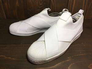 ★adidas アディダス SUPERSTAR スーパースター スリッポン Slip On 白×白 2017年製 28.0cm Used 検 スニーカー 80's