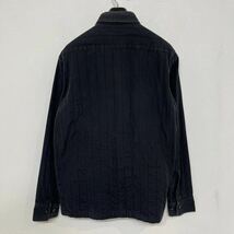 【 KENZO HOMME 】 90s キルティング シャツ ジャケット ブラック 2 M shirt jacket ストライプ ケンゾー_画像3