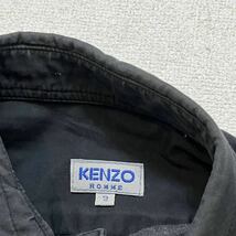 【 KENZO HOMME 】 90s キルティング シャツ ジャケット ブラック 2 M shirt jacket ストライプ ケンゾー_画像5