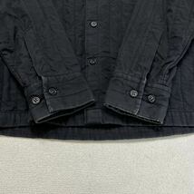 【 KENZO HOMME 】 90s キルティング シャツ ジャケット ブラック 2 M shirt jacket ストライプ ケンゾー_画像7