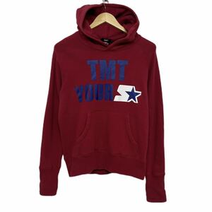 【 TMT 】 美品 STARTER 20周年 HEAVY FRENCH TERRY HOODIE M レッド 赤 ロゴ バック パーカ ティーエムティー スターター