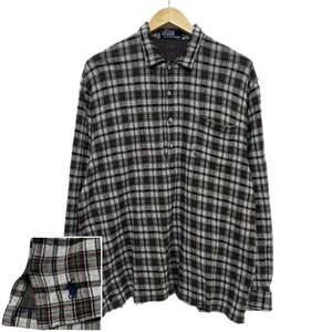 【 Ralph Lauren 】 90s 裾 ポニー チェック プルオーバー ネル シャツ ビッグ LL XL 柄 shirt ラルフローレン