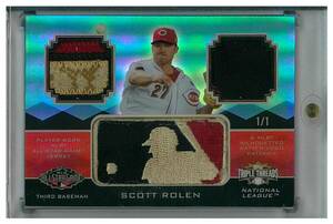 Scott Rolen 2012 TOPPS TRIPLE THREADS ALL STAR LOGO PATCH 1/1 パッチ