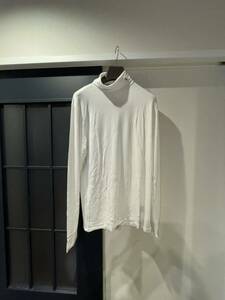 【未使用】サイズXL RAF SIMONS High Neck Long Sleeve ラフシモンズ タートルネック R刺繍 ロンT White 白