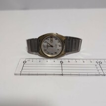 E216　CITIZENシチズン LEOPARDレオパード 4-770498Y 自動巻式 24石 28800 シルバーゴールド 腕時計 中古品 稼働品_画像9