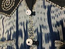 SALE インドネシア　イカットベスト　貝刺繍(欠けあり)古布木綿アジアエスニック民族衣装古着_画像5