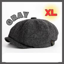ハンチング キャスケット グレー クラシック 帽子 XL ベレー帽　メンズ　大きめ_画像1