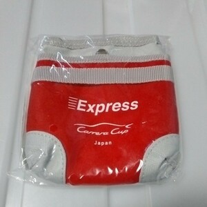 送料無料　ポルシェ Express Carrera Cup Japan スピード & スポーツ ポーチ 新品 赤 新品 約14×12ｃｍ