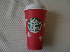 ７　Starbucks　スターバックス　アメリカ限定　クリスマスレッドカップ　25周年記念品　473ml