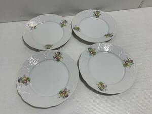 290333◇ROSENTHAL GROUP　ローゼンタール　CLASSIC ROSE COLLECTION　プレート　4枚　直径約25ｃｍ　洋食器◇A2