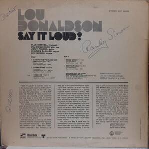 美盤 米BLUE NOTE盤LP 青黒ラベルVANGELDER刻印 Loud Donaldson /Say It Loud 1970年 BST84299 James Brown Charles Earland Blue Mitchellの画像4