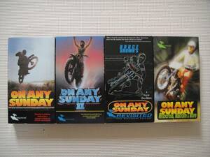 **[ON ANY SUNDAY]. свет. rider VHS видеолента 4 шт комплект **s чай b McQueen FREE&EASY LIGHTNING Langlitz Buco Vanson