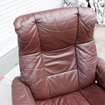 T766) EKORNES エコーネス メイフェア Lサイズ 本革 レザー ストレスレスチェア クラシック リクライニング 椅子 オットマン 北欧_画像8