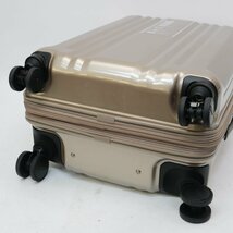 480)【未使用品】A.L.I アジアラゲージ デカかるEdge ALI-008-22w/容量：52L(60L)/重量：3.8kg シャンパンゴールド 3～4泊 キャリーケース_画像9