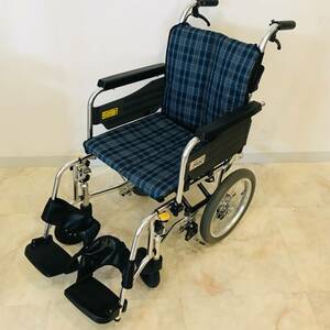 NA4198 車椅子 自走/介助兼用 ブレーキ付き 車いす 介護 コンパクト 折り畳み Wheel Chair MiKi 検K