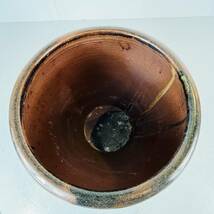 NA4542 睡蓮鉢 メダカ鉢 壺 つぼ 直径約30cm 高さ約27cm 陶器 骨董 レトロ アンティーク 検K_画像5