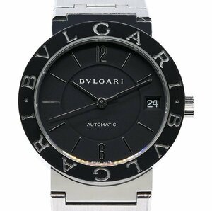 ★美品！BVLGARI ブルガリ ブルガリブルガリ BB33SS AUTO ブラック SS 自動巻き ボーイズ★