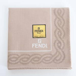 ■未使用　FENDI フェンディ　ハンカチ　ベージュ■