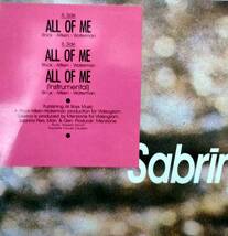 FRANCE ORIGINAL盤 ☆ SABRINA / ALL OF ME ☆ STOCK AITKEN WATERMAN PRODUCE _画像3