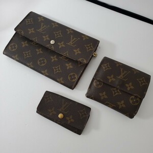 A4 Louis Vuitton ルイヴィトン モノグラム 財布 キーケース3点セット 1円スタート