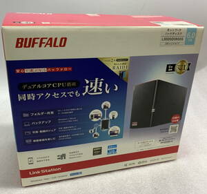 ◇ BUFFALO ネットワーク ハードディスク 6TB/3TBx2ミニドライブ [ LS520D602G ] 【未開封/保管品】 【色褪せあり】 / 新品(S231225_6)