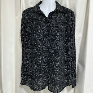 送料込 H&M ブラウス　黒系　used 美品