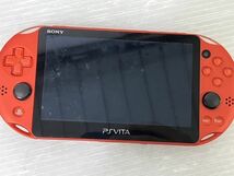 HS736-240126-035【中古】PSVITA プレイステーション ヴィータ レッド 画面キズ有　動作確認済み 本体のみ PCH2000_画像1