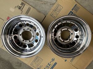 中古スチールホイール　15インチ　8J 2個　レンコン　深リム