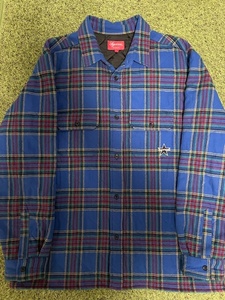 【送料無料・美品】Supreme　Quilted Plaid Flannel shirt　L　シュプリーム　キルティング　フランネル　チェックシャツ　ジャケット