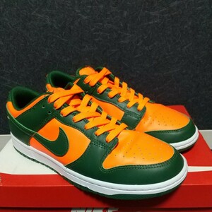 【美品】 箱有 NIKE DUNK LOW RETRO GORGE GREEN ナイキ ダンク LOW スニーカー 27.5cm dd1391-300 グリーン オレンジ 