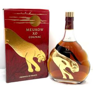 ▼【未開栓】MEUKOW XO コニャック ゴールドパンサー ブランデー 700ml 40% COGNAC ミュコー 古酒 お酒 箱付き