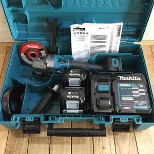 ▼【新品・未使用】MAKITA マキタ GA018GRMX 125mm 充電式ディスクグラインダ 無線連動機能付 電動工具 バッテリー2個 急速充電器 ケース付