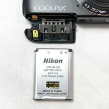 ▼Nikon COOLPIX S3700 コンパクトデジタルカメラ NIKKOR 8X WIDE OPTICAL ZOOM VR 4.5-36.0mm 1:3.7-6.6 ブラック ニコン 動作未確認_画像6