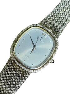 19286 ELGIN エルジン FK276 SS シルバー文字盤 クオーツ ボーイズ腕時計 228236 アンティーク ヴィンテージ 腕時計 ジャンク