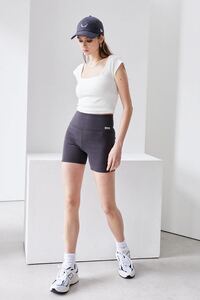 ♪ ALEXIA Wellness Rib Short Leggings /チャコール