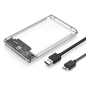 送料無料☆新品SSD/HDDケース USB3.0対応 外付け 2.5インチ SATA USB2.0/3.0対応 外部電源不要 スケルトン☆即決