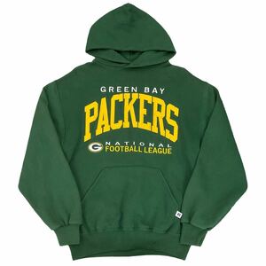 90s USA製 RUSSELL ATHLETIC スウェット パーカー M グリーン NFL Green Bay Packers チーム ロゴ パッカーズ ラッセル ヴィンテージ
