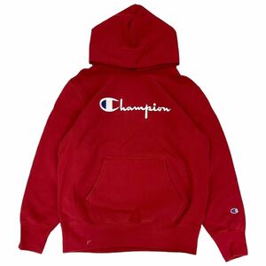 Champion REVERSE WEAVE リバースウィーブ XL レッド スウェット パーカー フーディー トレーナー ロゴ 刺繍 チャンピオン