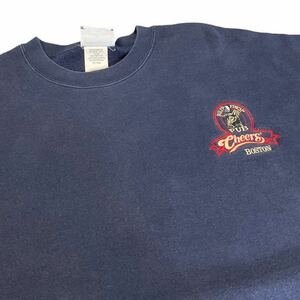 90s Lee Cheers PUB BOSTON スウェット 2XL ネイビー トレーナー ワンポイント 企業 ロゴ 刺繍 リー ULTRAWEIGHT ヴィンテージ