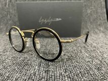 【ヨウジヤマモト メガネフレーム】YOHJI YAMAMOTO YY1003 611 44□25-150 未使用 美品 伊達眼鏡 ブラック 鼈甲柄 ゴールド 美品_画像3