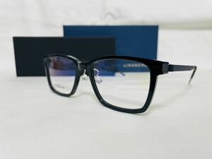 【リンドバーグ メガネフレーム】LINDBERG TITANIUM no.037/E101 1821 51-20 T407-135 Col.AJ01 伊達メガネ チタニウム ブラック