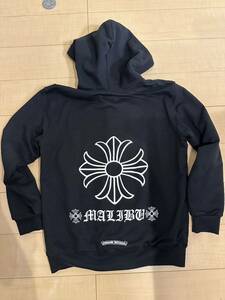 美品 クロムハーツ chrome hearts マリブ限定 パーカー MALIBU ブラック サイズXL クロスジップ