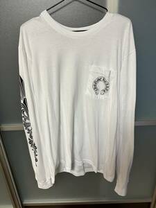 美品 chrome hearts クロムハーツ 長袖Tシャツ ロンT 白 売り切りサイズL