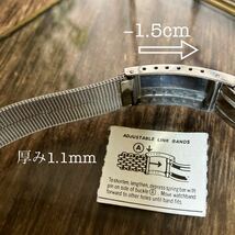 17mm 銀色　メッシュ　腕時計バンド　腕時計ベルト　金属　中古品_画像6