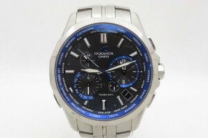 1円～【動作品】カシオCASIO Manta OCEANUS OCW-S2400-1AJF オシアナス マンタ ソーラー電波 メンズ腕時計　1-8-8