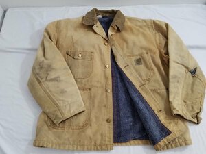 carhartt カーハート ジャケット サイズ 46 ビッグサイズ ダック地 裏地ブランケット ジャンク　S1