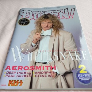 BURRN! 2022年2月号 WHITESNAKE、Steve Vai、AMORPHIS 他　ステッカー