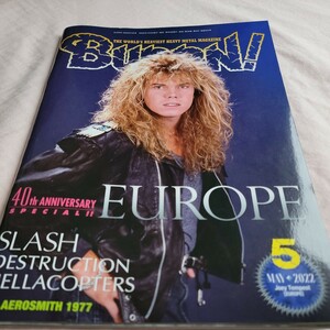 BURRN! 2022年5月号 EUROPE、SLASH、DESTRUCTION 他